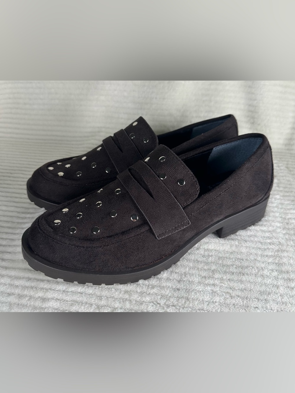 Rebecca Minkoff Diana Dark Brown Suede Closed Toe Loafers NWT Size 6
